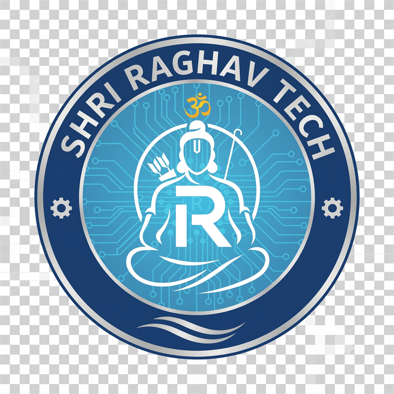 Shri Raghav Tech Centered Logo Watermark